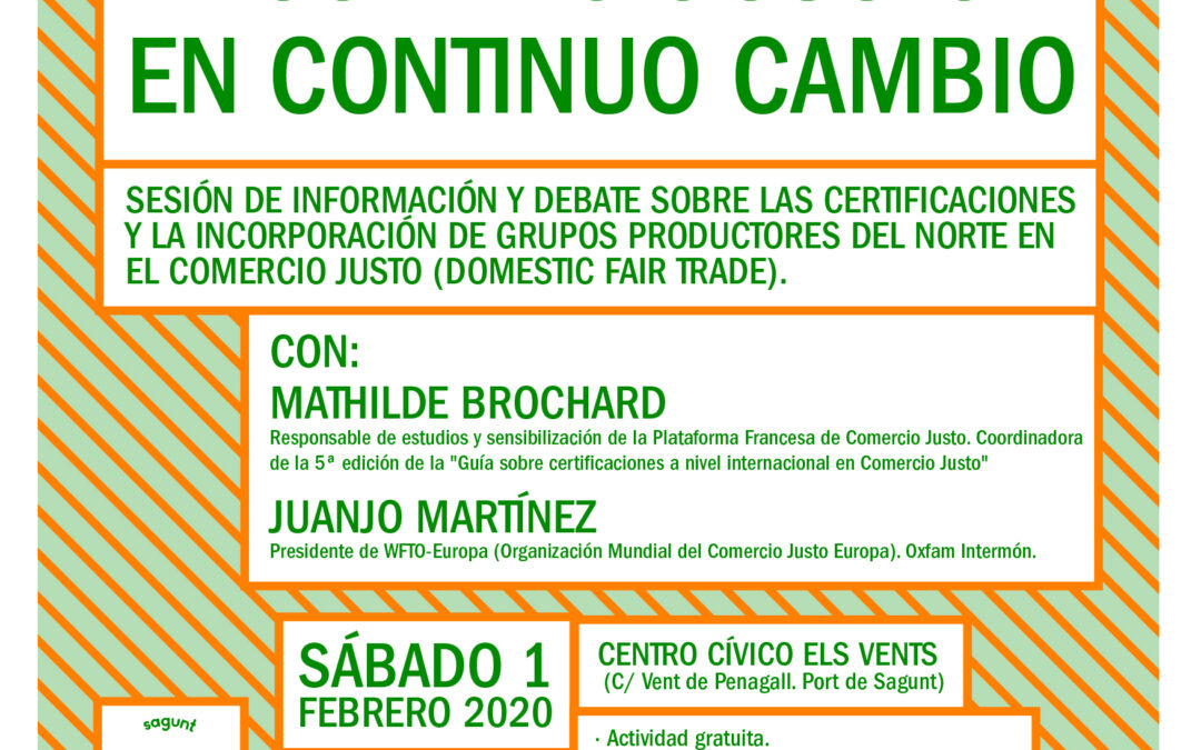 Taller “El Comercio Justo en continuo cambio”  Sábado, 1 de febrero de 2020