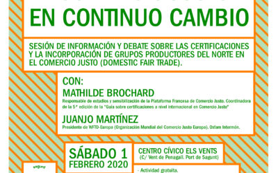 Taller “El Comercio Justo en continuo cambio”  Sábado, 1 de febrero de 2020