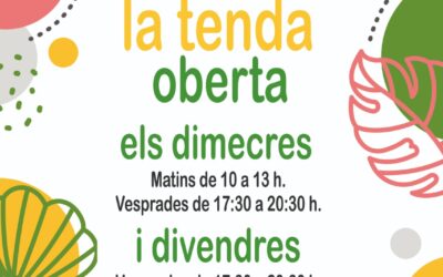 A l’agost la-tenda oberta els dimecres i els divendres per la vesprada