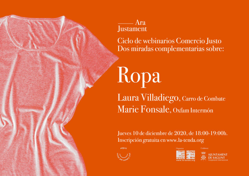 Continúan los webinarios sobre Comercio Justo  con un análisis de la Ropa